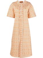 colville robe mi-longue imprimée à laçage - Orange