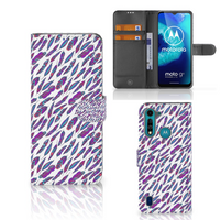 Motorola G8 Power Lite Telefoon Hoesje Feathers Color - thumbnail