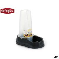 Dierenvoederbak Stefanplast Transparant Donker grijs Plastic 650 ml 12 x 19,5 x 19 cm (12 Stuks)