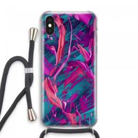 Pink Clouds: iPhone XS Max Transparant Hoesje met koord Pink Clouds: iPhone XS Max Transparant Hoesje met koord