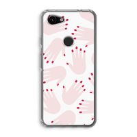 Hands pink: Google Pixel 3a Transparant Hoesje