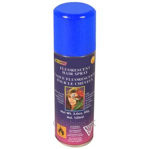 Haarverf/haarspray - neon blauw - spuitbus - 125 ml - Carnaval