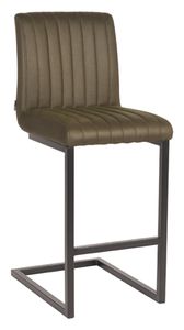 LABEL51 Barkruk 'Milo' Microfiber, kleur Groen (zithoogte 66cm)
