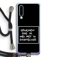 Schotelvod: Huawei P30 Transparant Hoesje met koord