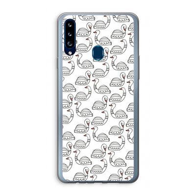 Zwanen: Samsung Galaxy A20s Transparant Hoesje