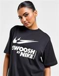 Nike NSW Double Swoosh T-Shirt Dames Zwart - Maat XS - Kleur: Zwart | Soccerfanshop - thumbnail