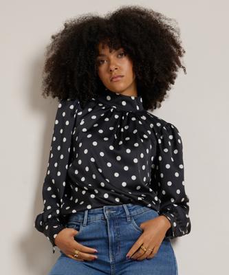 top met stippenprint top met stippenprint