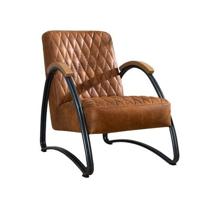 Bronx71 Industriële fauteuil Ivy eco-leer cognac