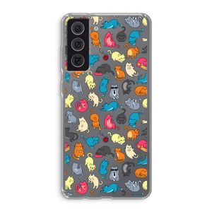 Kleurrijke katten: Samsung Galaxy S21 FE Transparant Hoesje