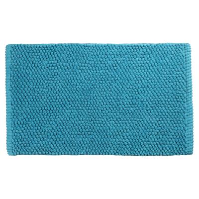 Differnz Popcorn badmat 100% katoen - geschikt voor vloerverwarming - 50 x 80 cm - petrol