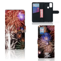 Alcatel 1S (2021) Wallet Case met Pasjes Vuurwerk