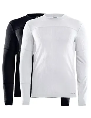 2-Pack Core - Thermoshirt lange mouw Heren - Ronde hals - Thermo ondergoed heren - Snel drogend