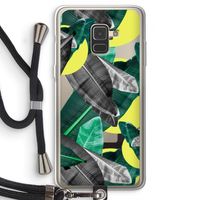 Fantasie jungle: Samsung Galaxy A8 (2018) Transparant Hoesje met koord