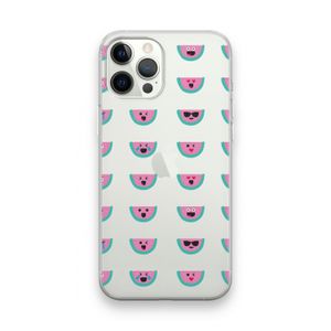 Smiley watermeloenprint: iPhone 12 Pro Max Transparant Hoesje
