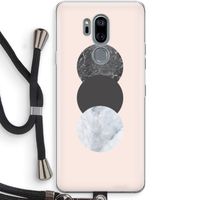 Marmeren cirkels: LG G7 Thinq Transparant Hoesje met koord
