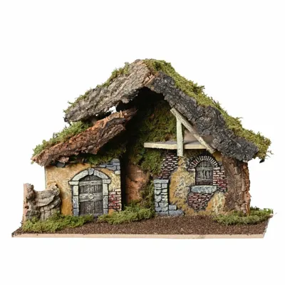 Kerststal ntrl l43b19h29cm ntrl