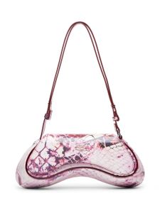 Diesel sac porté épaule Play à imprimé peau de serpent - Rose