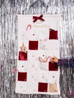 Adventskalender van aanpasbaar katoenen gaas ecru