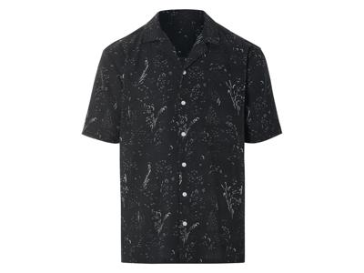 LIVERGY Heren overhemd (Zwart, M)