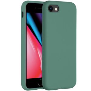 Accezz Liquid Silicone voor Apple iPhone SE (2022 / 2020) / 8 / 7 Telefoonhoesje Groen