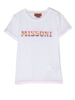 Missoni Kids t-shirt à logo imprimé - Blanc - thumbnail