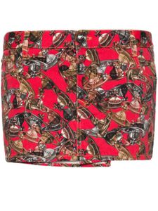 Vivienne Westwood jupe Foam Crazyà imprimé Orb - Rouge