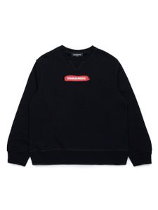 DSQUARED2 KIDS sweat en coton à logo imprimé - Noir