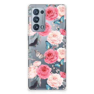 OPPO Reno 6 Pro Plus 5G | TPU Case | Butterfly Roses OPPO Reno 6 Pro Plus 5G | TPU Case | Butterfly Roses