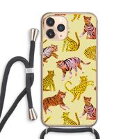 Cute Tigers and Leopards: iPhone 11 Pro Transparant Hoesje met koord