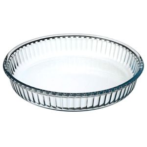 Ovenschaal rond - Transparant - Glas - Diameter 26 cm