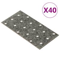 VidaXL Platen geperforeerd 40 st 2 mm 120x60 mm gegalvaniseerd staal VidaXL Platen geperforeerd 40 st 2 mm 120x60 mm gegalvaniseerd staal