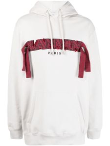 Lanvin hoodie oversize à logo appliqué - Gris