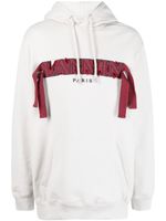 Lanvin hoodie oversize à logo appliqué - Gris