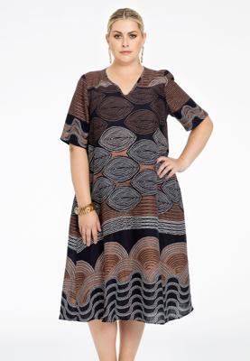 Yoek Jurk A-lijn MOCHA | Bruin | Maat 54/56
