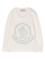 Moncler Enfant logo-print crew-neck jumper - Blanc