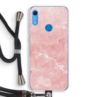 Roze marmer: Huawei Y6s Transparant Hoesje met koord Roze marmer: Huawei Y6s Transparant Hoesje met koord