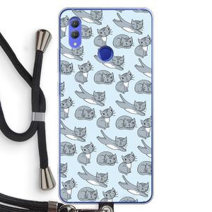 Poezen: Honor Note 10 Transparant Hoesje met koord