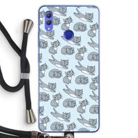 Poezen: Honor Note 10 Transparant Hoesje met koord