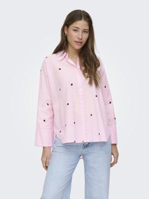 Only Onlnew Lina Grace Ls Emb Shirt Noos Wvn 15283743 Blouse Roseate Spoonbill