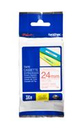 Brother TZE-252 labelprinter-tape Rood op wit