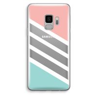 Strepen pastel: Samsung Galaxy S9 Transparant Hoesje