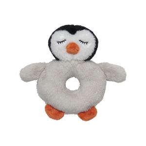 Nature Planet Dieren baby rammelaar - pinguin - pluche - 10 x 15 cm - speelgoed