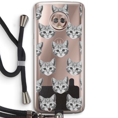 Kitten: Motorola Moto G6 Transparant Hoesje met koord