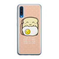 Sleep All Day: Samsung Galaxy A50 Transparant Hoesje