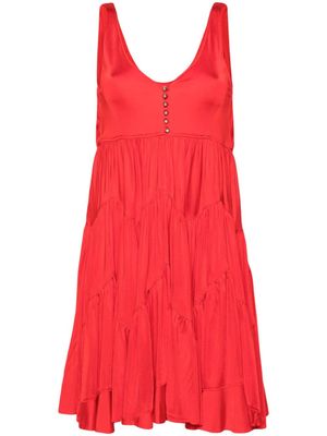 Lanvin robe sans manches à détails de fronces - Rouge