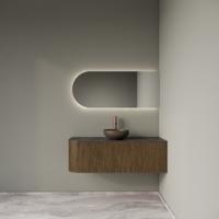 Badkamermeubelset Gliss Design Alluro 120 cm Rechts Castle Brown