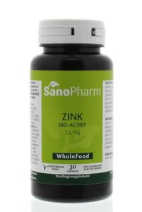 Sanopharm Zink 7.5mg WholeFood (30 caps)
