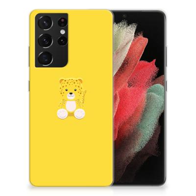 Samsung Galaxy S21 Ultra Telefoonhoesje met Naam Baby Leopard Samsung Galaxy S21 Ultra Telefoonhoesje met Naam Baby Leopard