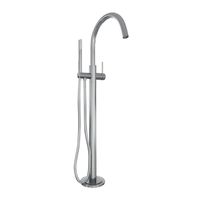 Brauer Chrome Edition Staande Badkraan - handdouche staaf 1 stand -2 gladde knoppen - PVD - chroom 5-CE-042-1