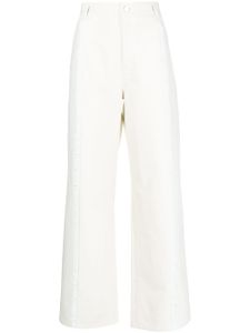 Dion Lee jean ample bicolore à bords francs - Marron